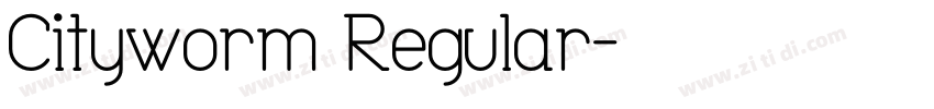 Cityworm Regular字体转换